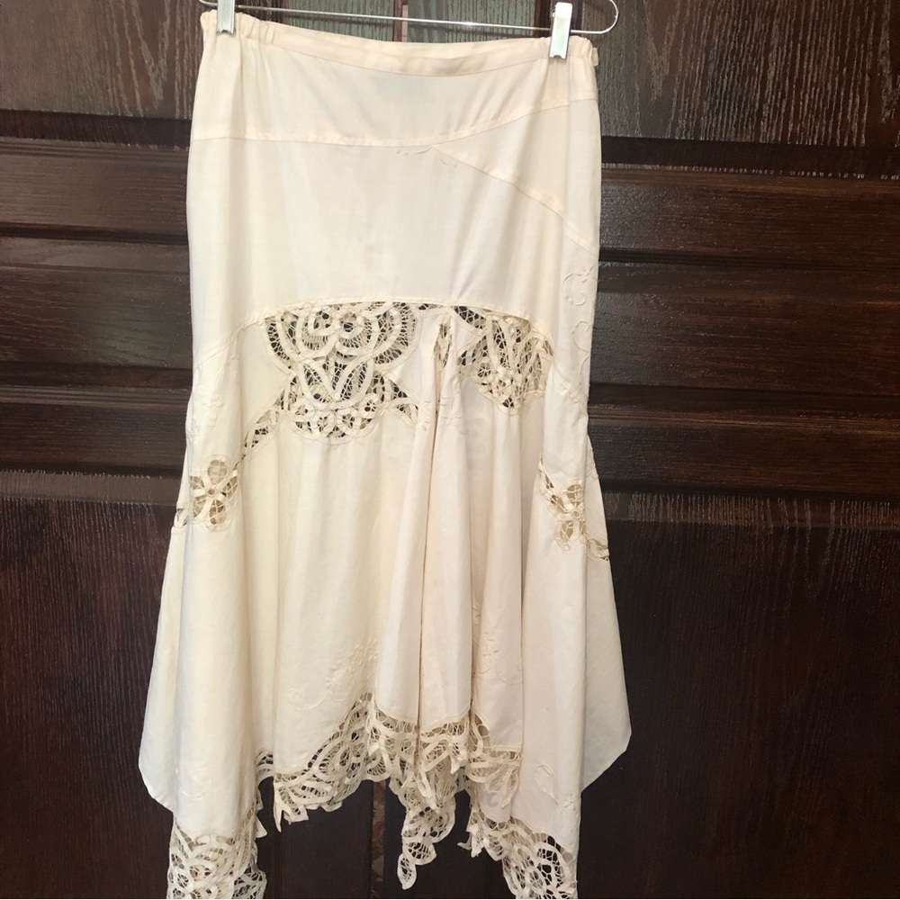 Battenburg lace skirt